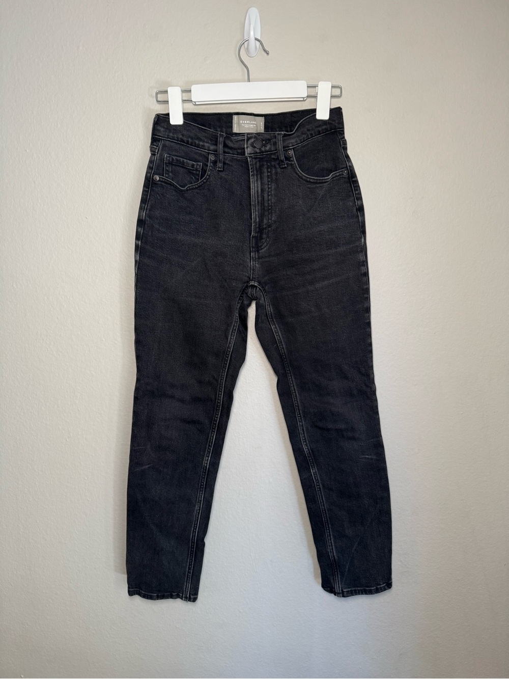 Everlane The Original Cheeky Skinny Jeans in Black Wash Size 25 Crop